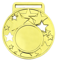 Медаль 2011-2502 (50 мм) ЗВЕЗДЫ (2011-2502a золото)