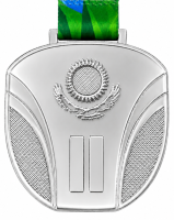 Медаль 5013 (70*74 мм) ТРОЯ с лентой %РАСПРОДАЖА% (5013b серебро)