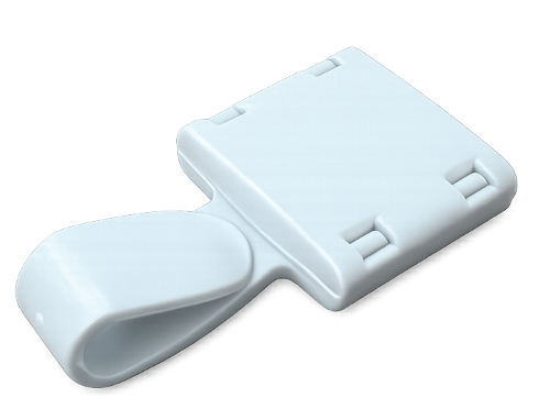 карабин для ланьярда пластик серый